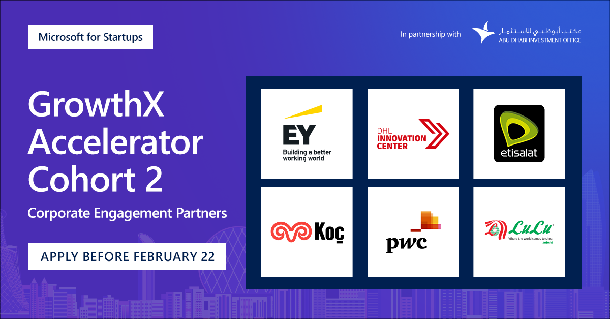 Microsoft’un GrowthX Accelerator programına başvuru için son gün 22 Şubat!