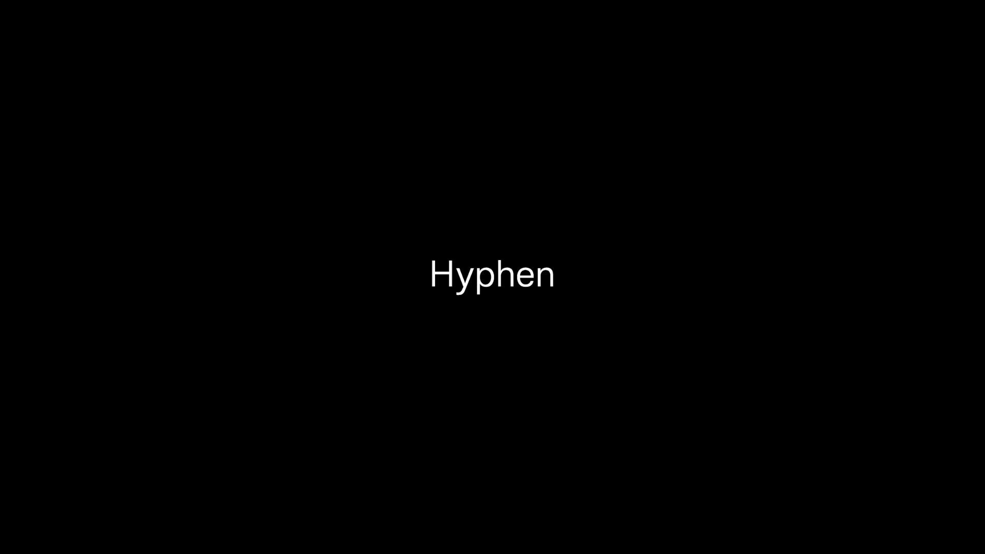 Hyphen