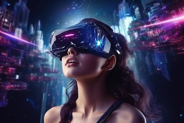 photo beautiful girl vr glasses 3d headset cyberspace metaverse concept vi 575980 4081 60